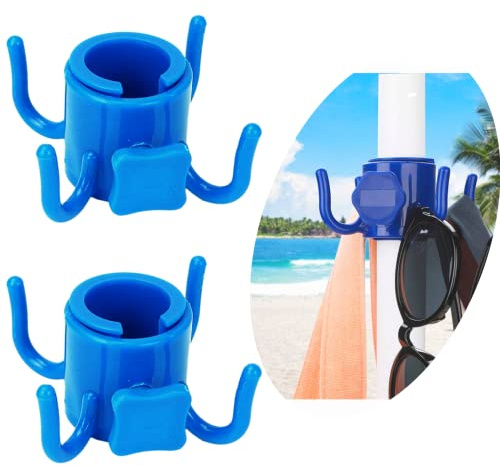 Nakloe -2 Piezas - Gancho Sombrilla Playa - Accesorios Sombrilla Playa - Colgador Toallas Sombrilla