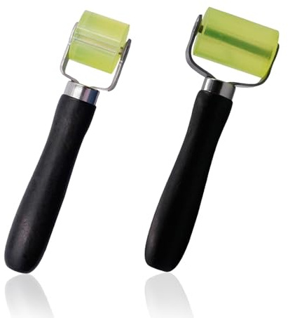 2Pcs Automotive Sound Deadening Roller, Rubber Seam Roller, Sound Proofing Rollers, Heat Resistant Silicon Seam Hand Pressure Roller Welding Tool for Car Deadening Mats Flooring Carpeting Wallpaper