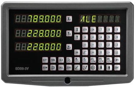 WQWGTLPLVN Metall SDS6-3V 3 Achsen DRO Digitalanzeige mit Drehbank-Fräsmaschinenzählern