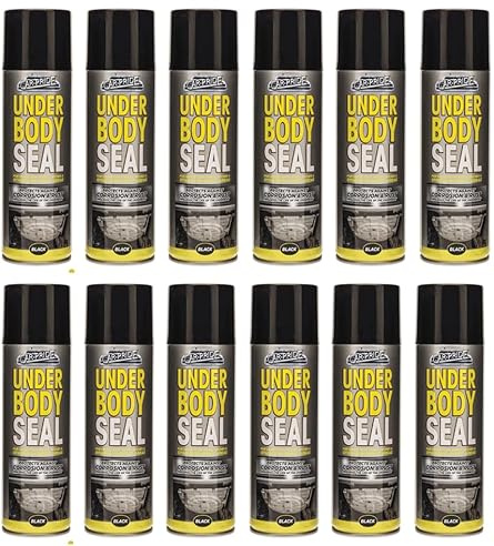 12PCS Underbody Seal Spray, Long-Lasting, Resilient Layer, Easy And Direct Application, Resist To Corrosion And Rust, Multiple Uses, 400ML