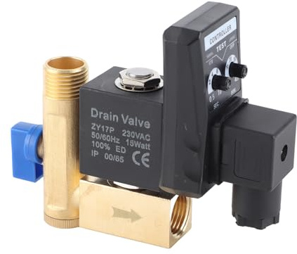 G1/2 DN15 Auto Electronic Timed Drain Valve, Air Compressor Drain Valve, Timer Cnsate with B, for Air Fluid in 0 1.6Mpa Pressure