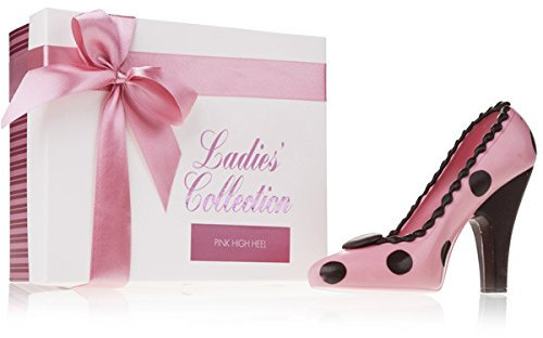 CHOCOLISSIMO - Schokolade Geschenk Frauen - Schuh aus rosa Schokolade - Geschenkidee zum Geburtstag, Valentinstag, Muttertag, für Mama, Schwester, Mädchen, Freundin - Schokoladenfiguren, Tortendeko