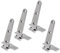 MagiDeal 4 Pieces High Polished 6 316 Stainless Steel Strap T Hinge Marine Boat Cupboard Cabinet Shed Door Gate Tee Hinge 15.2x7.6x0.4 cm