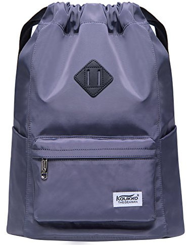 KAUKKO Beutel Rucksack Hipster Kordelzug Turnbeutel Gymsack mit Innentasche Sportbeutel für Damen & Herren, 21L