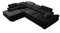 Robin Saturn Ecksofa mit Schlaffunktion Bettkasten 5 Verstellbare Kopfstützen 2 Kissen Sofa L-Form Schlafsofa Freistehende Eckcouch Schlafcouch Wohnzimmermöbel Wohnlandschaft Links Schwarz