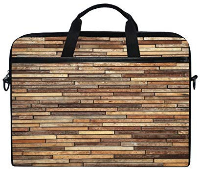 RXYY 14-14.5 inch Laptop Case,Abstract Vintage Wooden Brown Laptop Computer Sleeve Bag Protective Shoulder Bag Carrying Case Briefcase for Office Women Men
