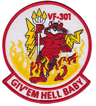Us Navy Vf 301 Fighter Squadron F 14 Tomca Aufnäher bestickt zum Aufbügeln