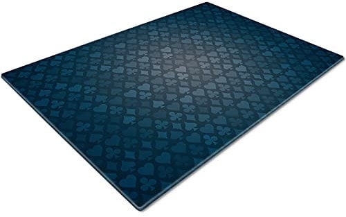 Chopping Boards | Glass Worktop Savers | Worktop Protectors Heat Resistant | Catering Chopping Boards | Chopping Boards Glass | Over The Sink Chopping Board | Large | Navy Blue Poker Design