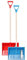 vom Pullach Hof Schneeschaufel Kinderschaufel mit Holzstiel und Griff 2er Set Igloo Comfort Kinder Schneeschieber Schaufel Schnee Winter
