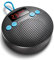 Wavemaster MOBI-3 - Tragbarer Bluetooth-Lautsprecher für Unterwegs (360° Klangfeld) mit Radio, Wecker und Freisprechfunktion für mobile Soundquellen, IPX5 Spritzwasserschutz - Anthrazit / Blau