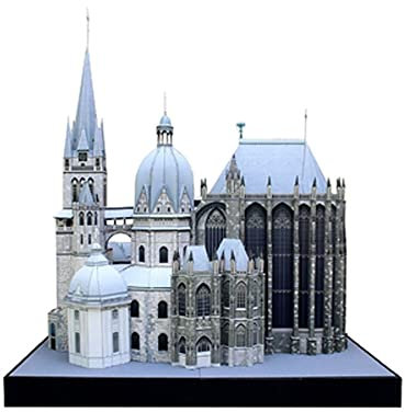 Lllunimon 3D Puzzle Aachener Dom Papiermodell Papercraft DIY Handgemachtes Stereo Origami Spielzeug Geschenk