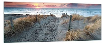 ARTTOR Glasbild 140x50cm Wandbild Glasdruck Landschaften Maritim - 4924