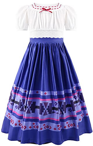 LCXYYY Luisa Cosplay Kostüm Mädchen Verkleidung Magie Schwestern Herkules Madrigal Luisa Ballerina Kleid für Halloween Karneval Prinzessin Geburtstag Party Fancy Kleidung Größe 100-160cm