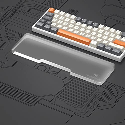 SELORSS Ergonomic Acrylic Keyboard Wrist Rest - Mini 61Key Mechanical Keyboards - Anti-Slip Base - Wrist Pad for Laptop, Office & Home - Easy Typing
