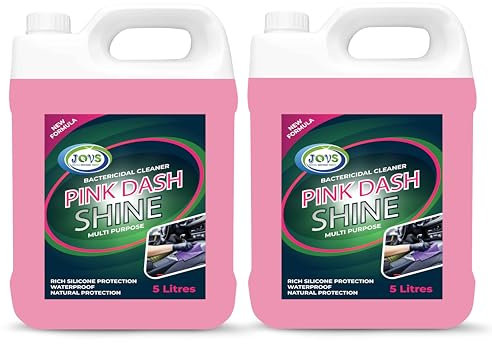 JOVS Pink Dashboard Shine 2 X 5L - Cherry Fragrance | Ultimate Cleaner & Shine for Car Dashboards | Interior & Plastic Restorer | Professional Grade with Refreshing Scent