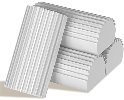 Jeymei - Esponjas húmedas para Limpiar persianas, Vidrio, zócalos, ventilaciones, barandillas, Espejos, Ranuras de riel de Ventana y grifos (Gris)