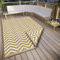 NORTHRUGS Palma In- & Outdoor Wendeteppich - Flachgewebe, Geometrisches Design, ÖKO-TEX, Wetterfest & UV-beständig für Balkon, Terrasse, Garten - Ocker, 240x340cm