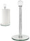 Topsky Silver kitchen roll holder - Crystal Glass Paper Towel Holder Stand - Countertop Kitchen Towel Holder Heavy Weight - Kitchen Rolls Organizer Free Standing