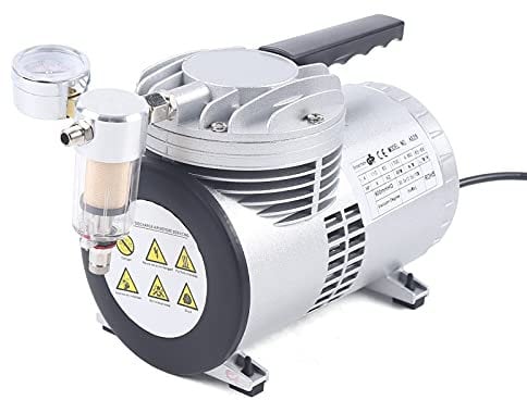 Oil Free Vacuum Pump, Mini Vacuum Pump 1700RPM Diaphragm Vacuum Pump, Micro Vacuum Pump Air Diaphragm Pump 600mmHG Low-Noise Oilless Vacuum Pump for Laboratory, Food Packaging