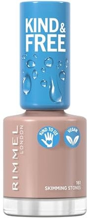 RIMMEL Kind & Free Nail Polish, 161 Skimming Stones, 8ml