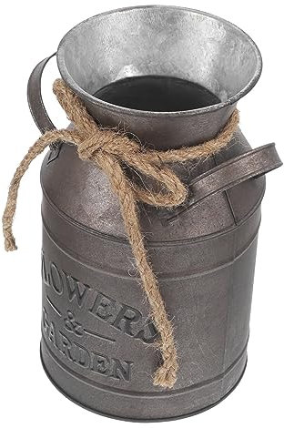 Alipis Portafiori Secchi Vintage Brocca Vaso Metallo Per Ufficio Casa
