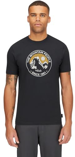 Rab Men's Stance Alpine Tee Short Sleeve Graphic T-Shirt for Hiking, Trekking, & Everyday Use - Beluga - XX-Large