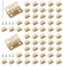 Roosea Scharniere Mini Antik 60 Stück Scharnierband Kleine Klappscharniere Metall Scharnier mit Schraubendreher und 240 Schrauben für Holzbox Schmuckbox Cabinet,15mm*18mm, Golden