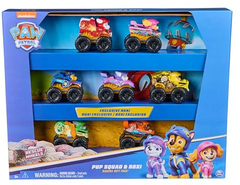 Psi Patrol: Rescue Wheels, 7-teiliges Pup Squad Racers Geschenkset mit exklusivem Roxi Spielzeug, Kinderspielzeug für Kinder und Mädchen ab 3 Jahren