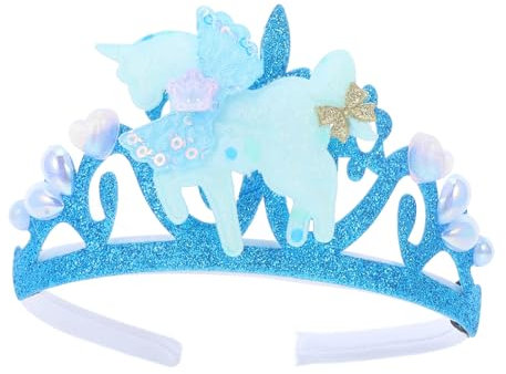 ifundom Mädchenkrone Einhornkronen Stirnband Kinderhaarkranz Einhorn Stirnband Mädchen Kronen Kinderkopfschmuck Tiara Mädchen Haarschmuck Hochzeit Blumenmädchen Party Cosplay Geburtstag