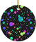 Weihnachtsbaumschmuck Im Dunkeln Leuchtendes Splatter-Neon, Rund Weihnachtsschmuck Ideal Christbaumschmuck Anhänger Multicolor Weihnachtsanhänger Für Hausdeko Party Holiday