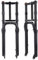 QAINKUN Federgabel Doppelschulter-Schnee-Fatbike-Gabel 26 20 4,0 Luft-MTB-Fahrradfederung 32mm gerades Rohr 135mm Stoßdämpfer Magnesiumlegierung Fahrradgabel(20 inch)