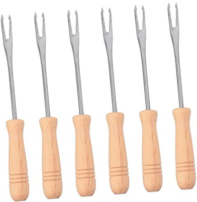 KITANDOVE 6 Supporti Per Pannocchie in Acciaio Inossidabile Spiedini Di Mais Punte Forchetta Per Supporto Per Mais Dolce