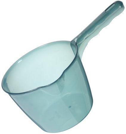 SHOWERORO Pala Para Agua Transparente Cucharón De Cocina De Larga Manejabilidad Utensilio De Cocina Para Uso Doméstico Para Llenar Recipientes De Agua o Baño