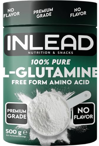 INLEAD - L-Glutamin | Unterstützt die Regeneration, Darmgesundheit und Muskelaufbau - 500g