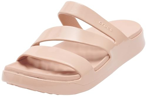 Crocs Femme Getaway Patent Strappy Sandales, Pink Caramel, 36/37 EU