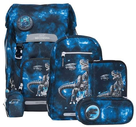 Beckmann Classic Maxi Schoolbag Set 6-teilig 28L Tech Rex