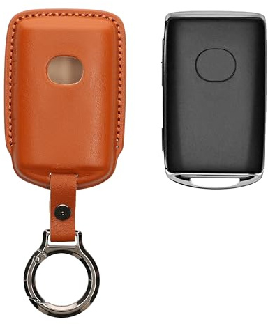 kwmobile Premium Leder Autoschlüssel Schutzhülle kompatibel mit Mazda 3-Tasten CX30 CX50 CX60 CX90 MX-30 Hülle - Schlüssel Tasche - Braun