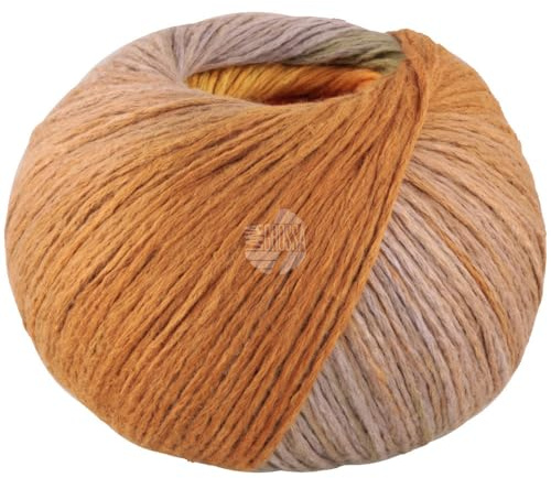LANA GROSSA Cotonella | Weiches, bedrucktes Kettengarn aus unmercerisierter Pima Baumwolle | Handstrickgarn aus 100% Baumwolle (Pima) | 100g Wolle zum Stricken & Häkeln | 280m Garn FB 15