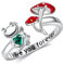DAYLINLOVE Pilz Frosch Ring 925 Sterling Silber verstellbarer Tierring Schmuck für Frauen