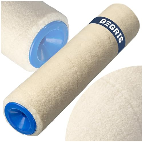 BEGRIS® Velours Farbwalze 25 cm, Farbwalze Nachfüllpackung 1 Stück, Farb- und Lackwalze, Velourswalze Nachfüllpackung Loch 6mm, Farb- und Oberflächenveredelungswalze