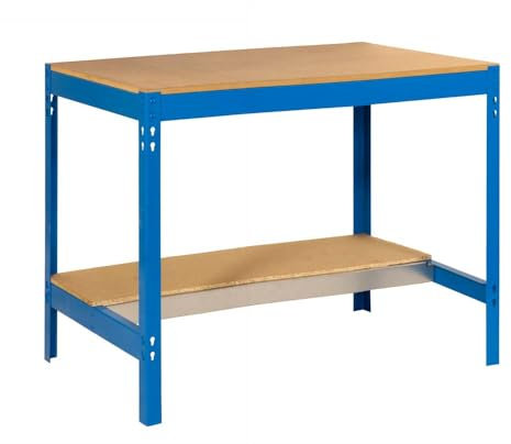 PRORGEAL Werkbank Buffalo | HxBxT 84x90x61cm | Traglast 400kg | Blau | Werktisch Arbeitstisch Werktisch