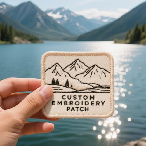 Custom Embroidered Patches with 3 Backing Options Hook & Loop/Iron-On/Sew-On - Personalised Designs Decorative Applique Patches, Multi-Sizes
