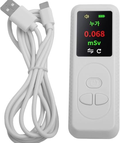 Dosimeter Radioaktivität,Geigerzähler Radioaktivität,Atomstrahlungsdetektor Geigerzähler Strahlungstester Persönliches Dosimeter,Nuklearstrahlungsdetektor (Weiß)