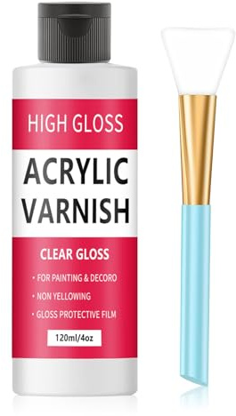 Air Dry Clay Glaze, 120ml Glasur für Ton Lufttrocknend, Klarlack-Glanz | Air Dry Clay Varnish, Glanzlack für Modelliermasse, Klarlack Glänzend Glasur zur Verhinderung von Rissen, Wasserdichter