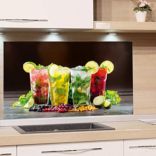 GRAZDesign Küchenrückwand Glas Cocktailbar - Spritzschutz Küche Glas Bar - Glasrückwand Küche Cocktail / 60x40cm