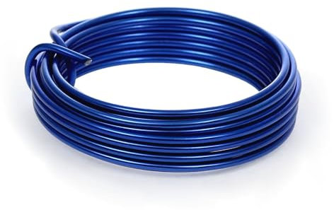 Bütic Alu Draht - Schmuckdraht - Biegedraht - Basteldraht Ø 2mm, Farbe:Blau, Länge (cm):3m