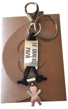 Porte-clés Mousqueton avec Message Je t-Aime Papa