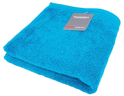 Traumschloss Frottier Line Saunatuch aus 100% Baumwolle mit 500g/m², samtweich & angenehm zur Haut - allergiker geeignet 75x200 dunkeltürkis