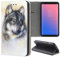 KuMo Hülle für Apple iPhone 6 / 6s Handyhülle Design 1244 Wolf Grau aus Kunstleder Schutzhülle Smart Cover Klapphülle Handy Case Hülle für Apple iPhone 6 / 6s