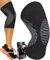 Physix Gear Kniebandage, Kompressionsbandage, Alternative zur Knieschiene, für Damen und Herren, Kniebandage, Krafttraining, Knieschoner (L-Schwarz & Grau, 1 Stück)